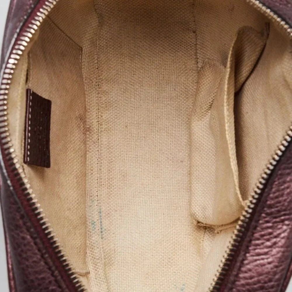 Gucci Purple Metallic Leather Soho Disco Shoulder Bag - Picture 7 of 11